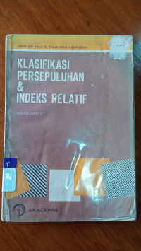 Image of KLASIFIKASI PERSEPULUH & INDEKS RELATIF